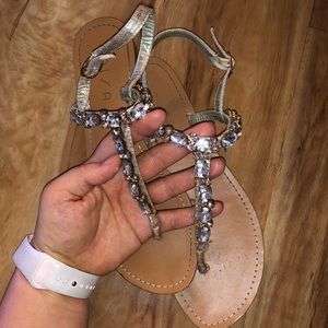 LIKE NEW JEWELED SANDALS